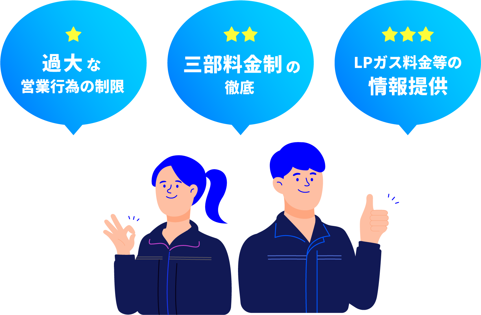 過大な営業行為の制限 三部料金制の徹底 LPガス料金等の情報提供